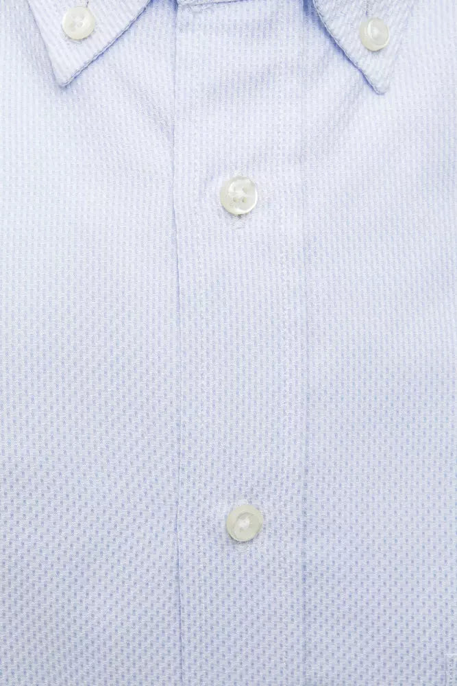 Robert Friedman Chemise boutonnée élégante en coton bleu clair