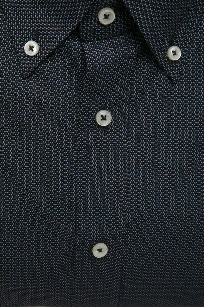 Robert Friedman Chemise boutonnée élégante en coton noir