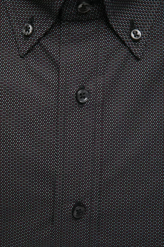 Robert Friedman Chemise boutonnée élégante en coton noir