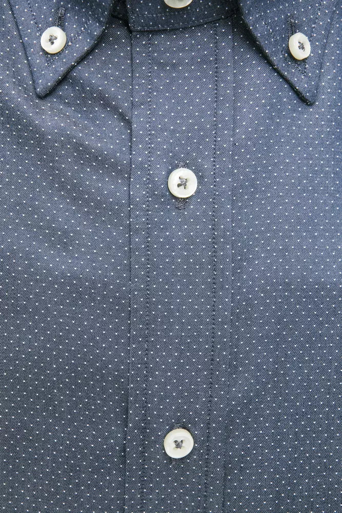 Robert Friedman Chemise coupe classique en coton bleu élégant