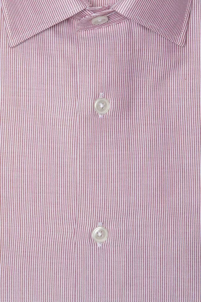 Robert Friedman Chemise chic à col slim en coton rose