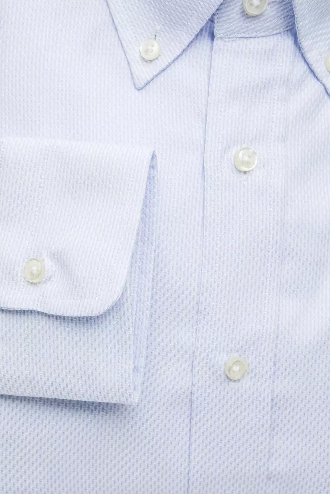 Robert Friedman Chemise boutonnée élégante en coton bleu clair