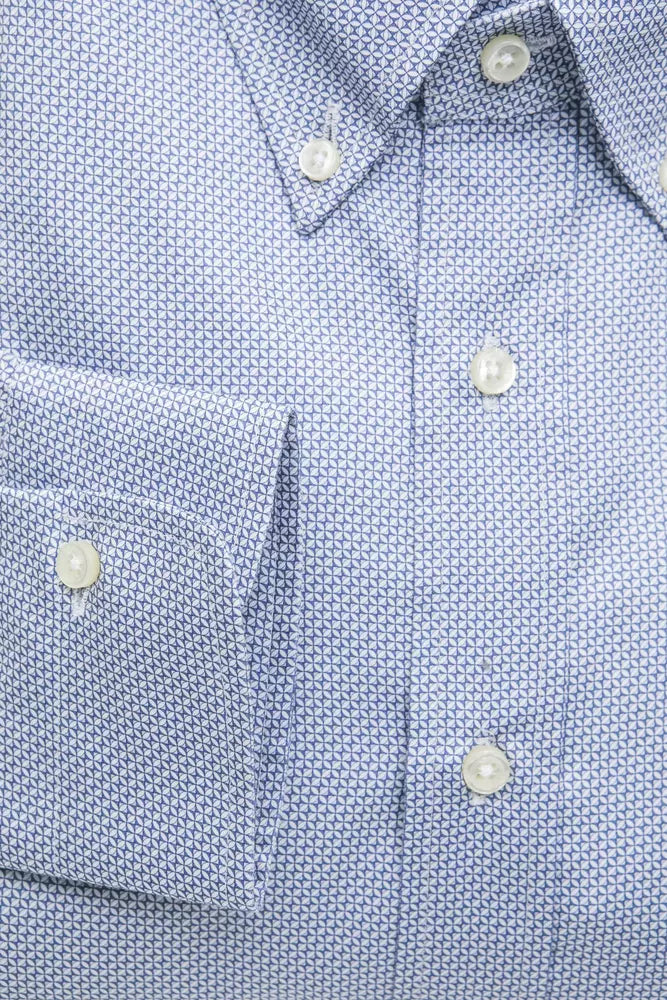 Robert Friedman Chemise élégante en coton bleu clair