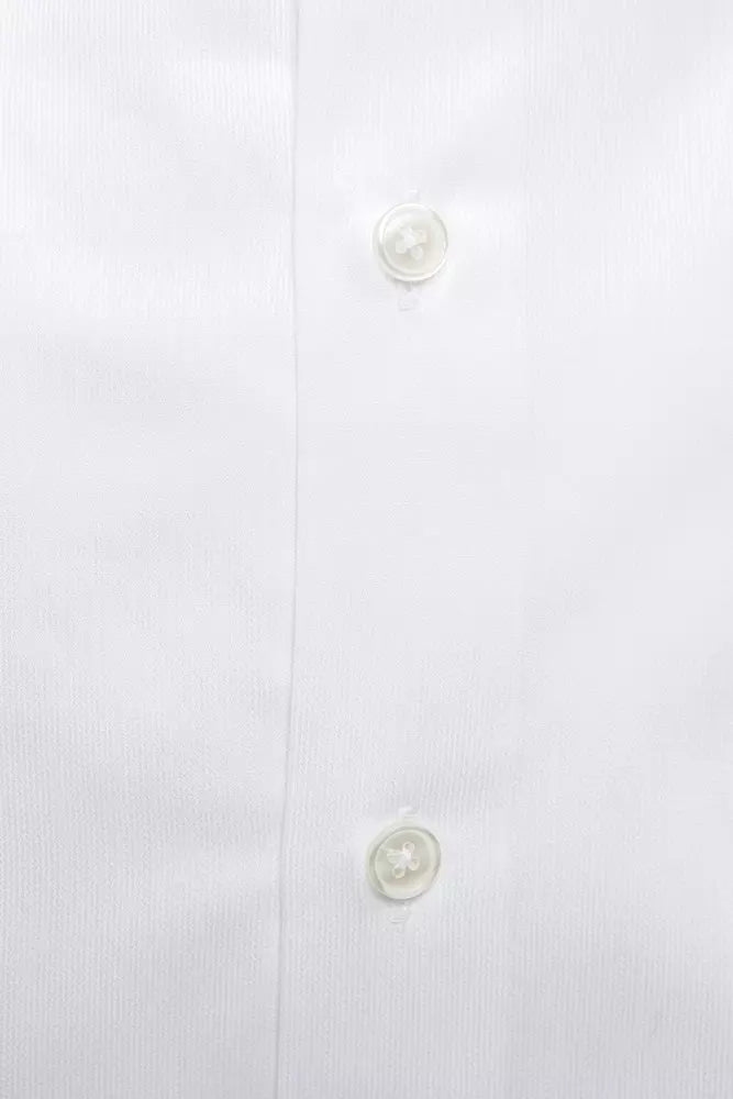 Robert Friedman Chemise élégante à col slim en coton blanc