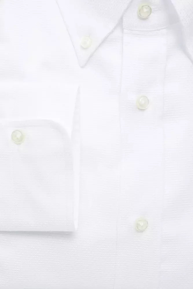 Robert Friedman Chemise boutonnée élégante en coton blanc