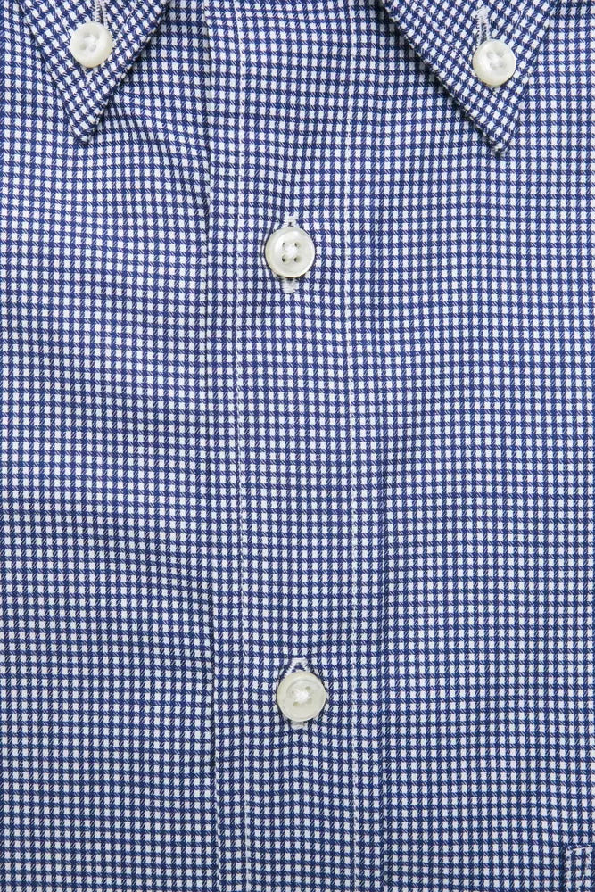 Robert Friedman Chemise boutonnée élégante en coton bleu