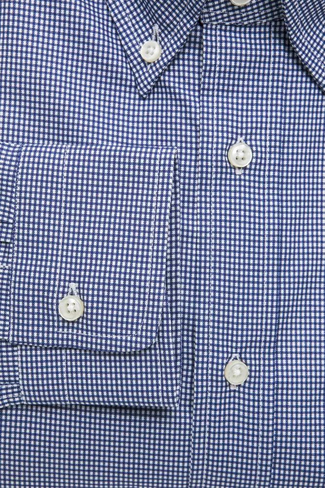 Robert Friedman Chemise boutonnée élégante en coton bleu