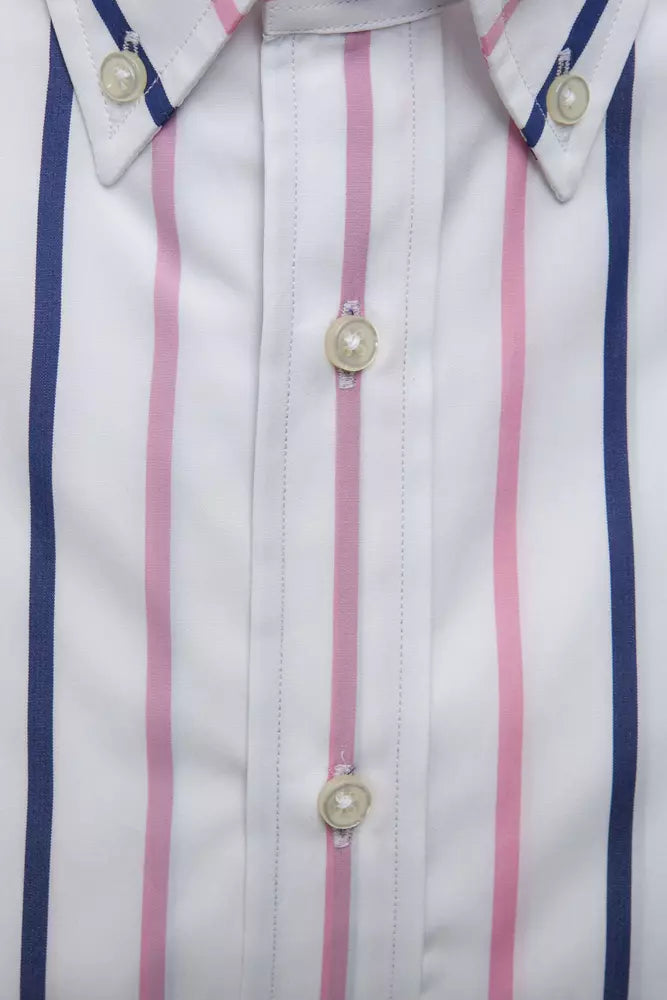 Robert Friedman Chemise boutonnée élégante en coton blanc