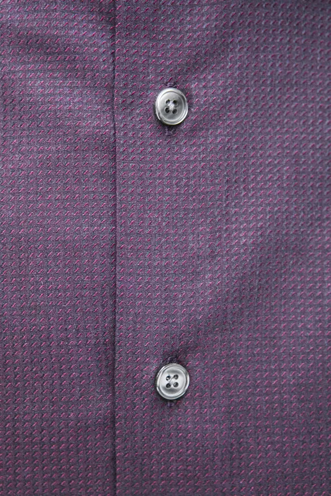 Chemise à col slim bordeaux Robert Friedman - Élégance moyenne