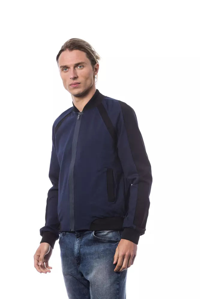 Verri Sleek Blue Bomber Jacket - Tailored Fit