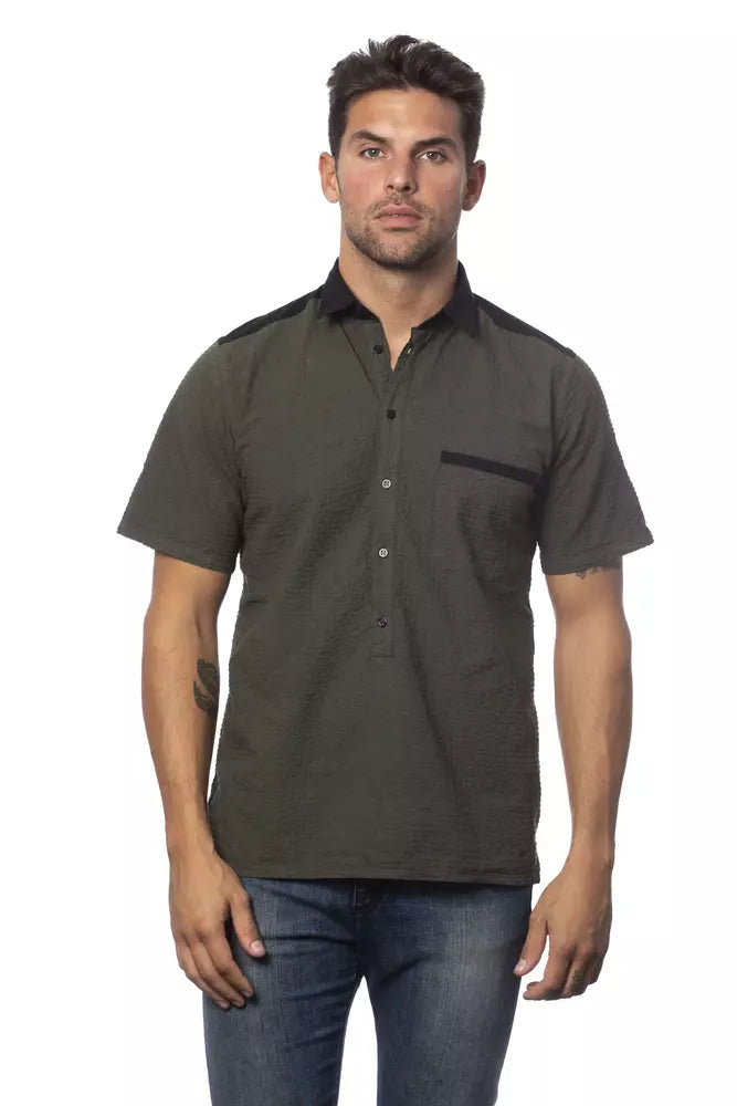 Verri Army - Chemise coupe classique en coton mélangé