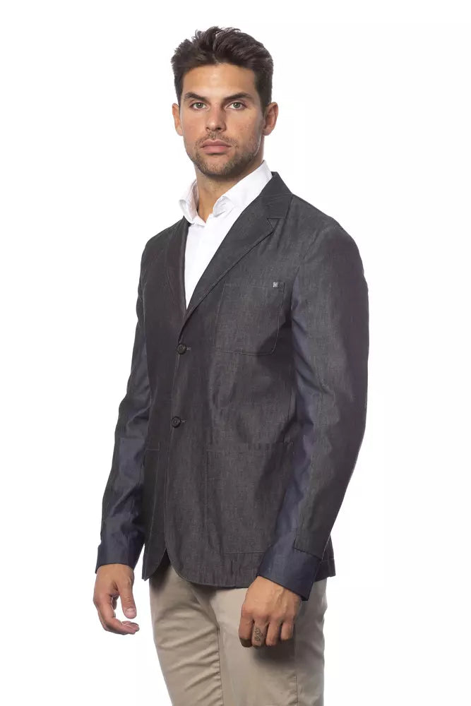 Blazer gris chic Verri à simple boutonnage