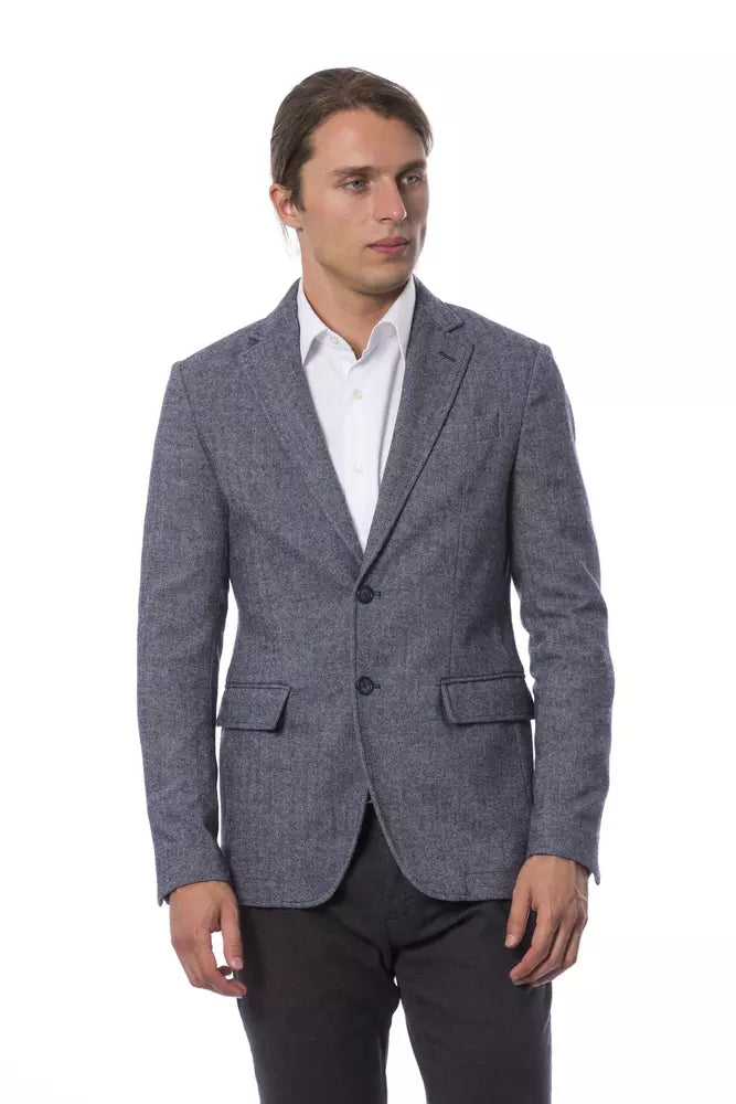 Blazer bleu élégant à simple boutonnage Verri