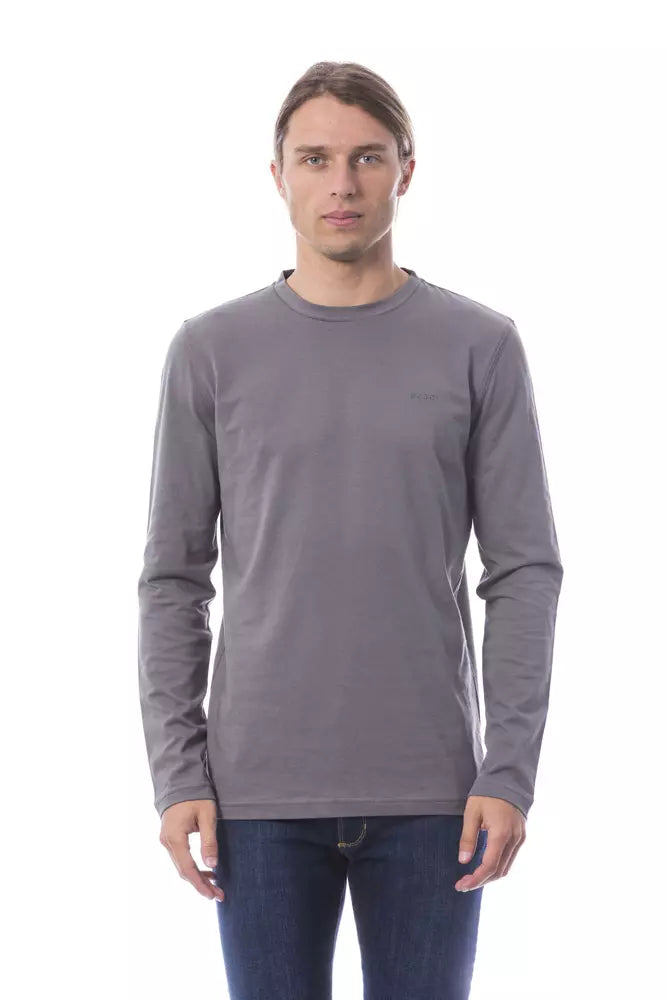 Verri Elegant Long Sleeve Gray T-Shirt