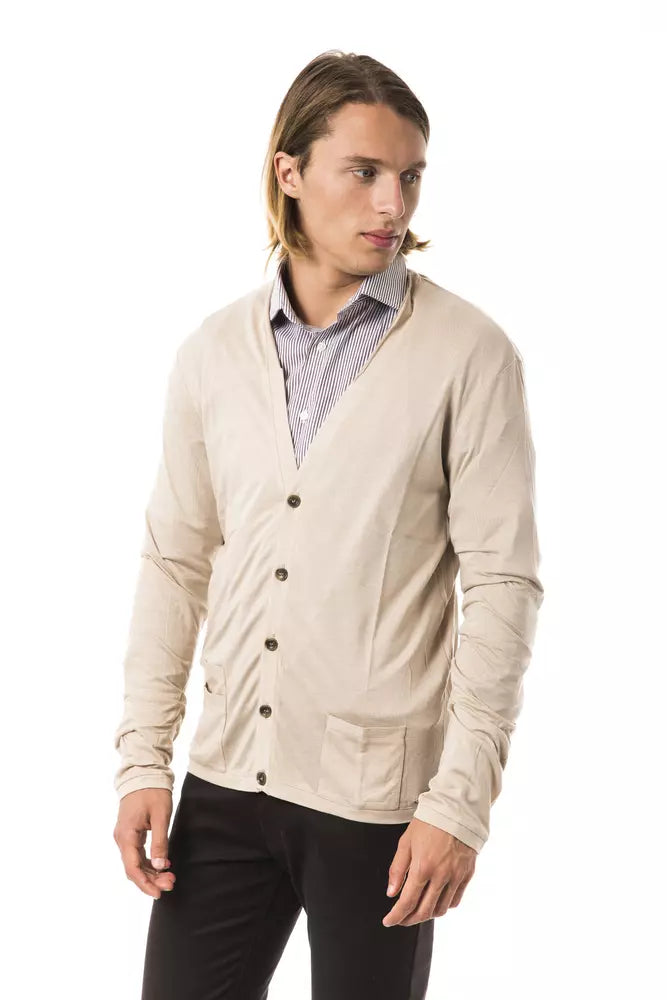 BYBLOS Cardigan en cachemire mélangé beige avec poches