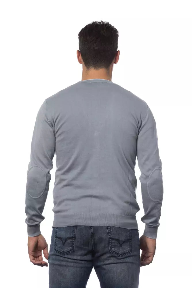 Cardigan élégant en coton gris Verri pour homme