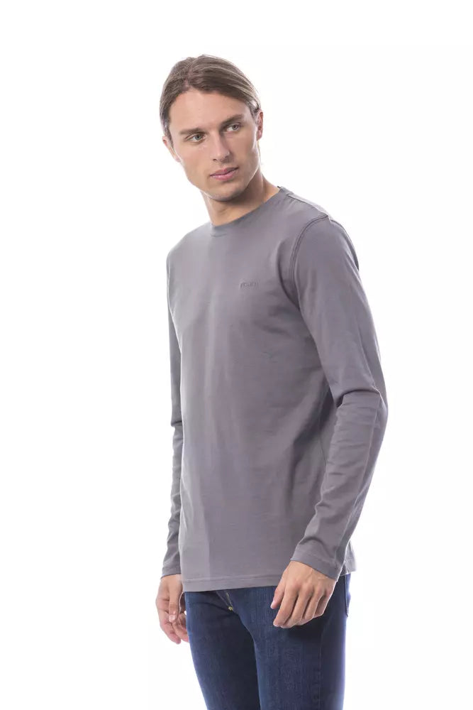 Verri Elegant Long Sleeve Gray T-Shirt