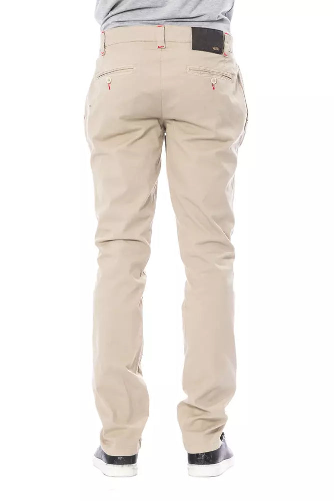 Pantalon chino coupe slim beige Verri