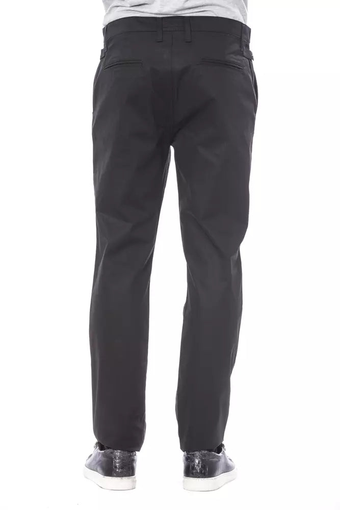 Pantalon classique en coton noir Verri