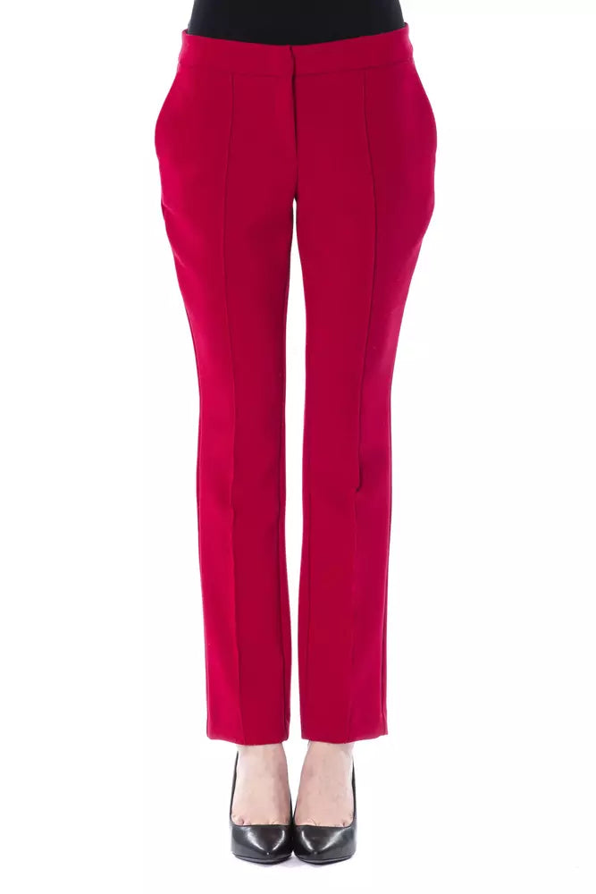 BYBLOS Pantalon chic fuchsia coupe slim