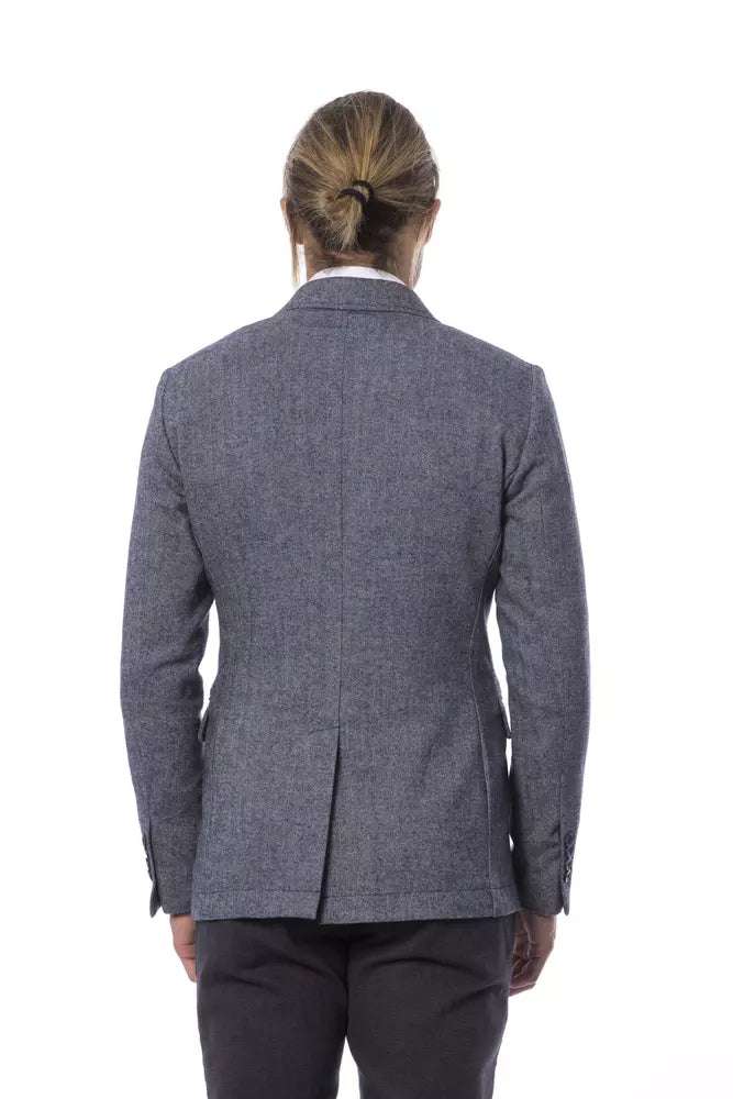 Verri élégant blazer bleu à simple boutonnage