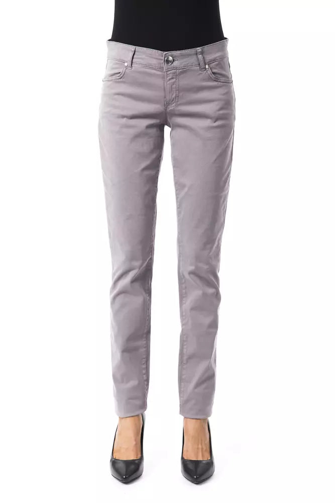 BYBLOS Pantalon chic en coton mélangé gris