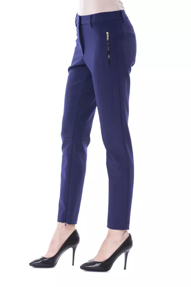 BYBLOS Blue Polyester Women Pant