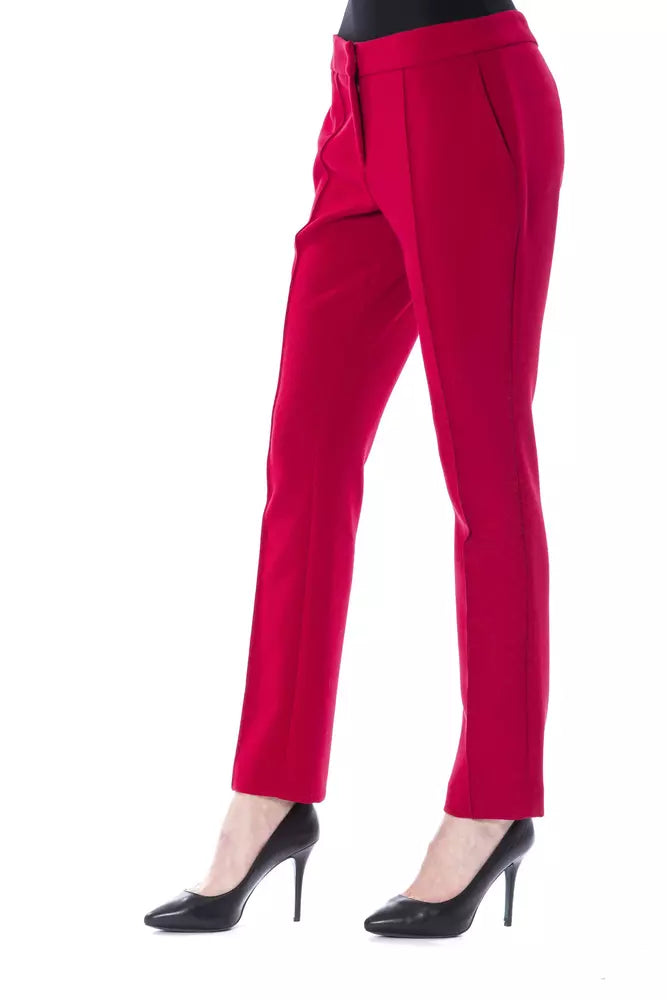 BYBLOS Pantalon chic fuchsia coupe slim