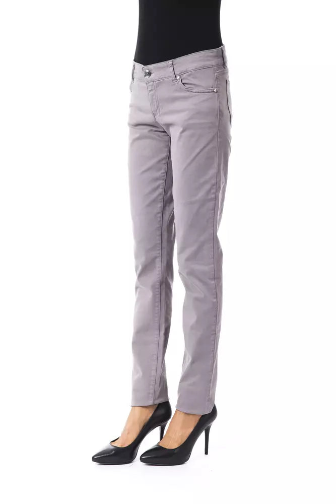 BYBLOS Pantalon chic en coton mélangé gris