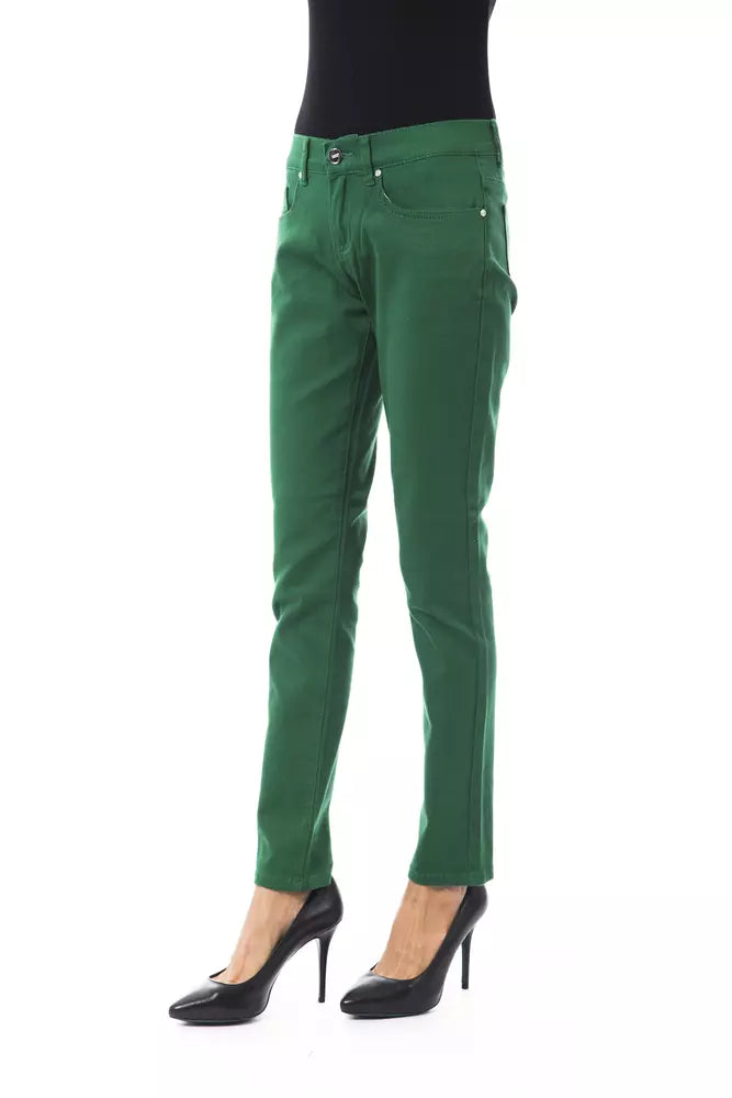 BYBLOS Green Cotton Women Pants