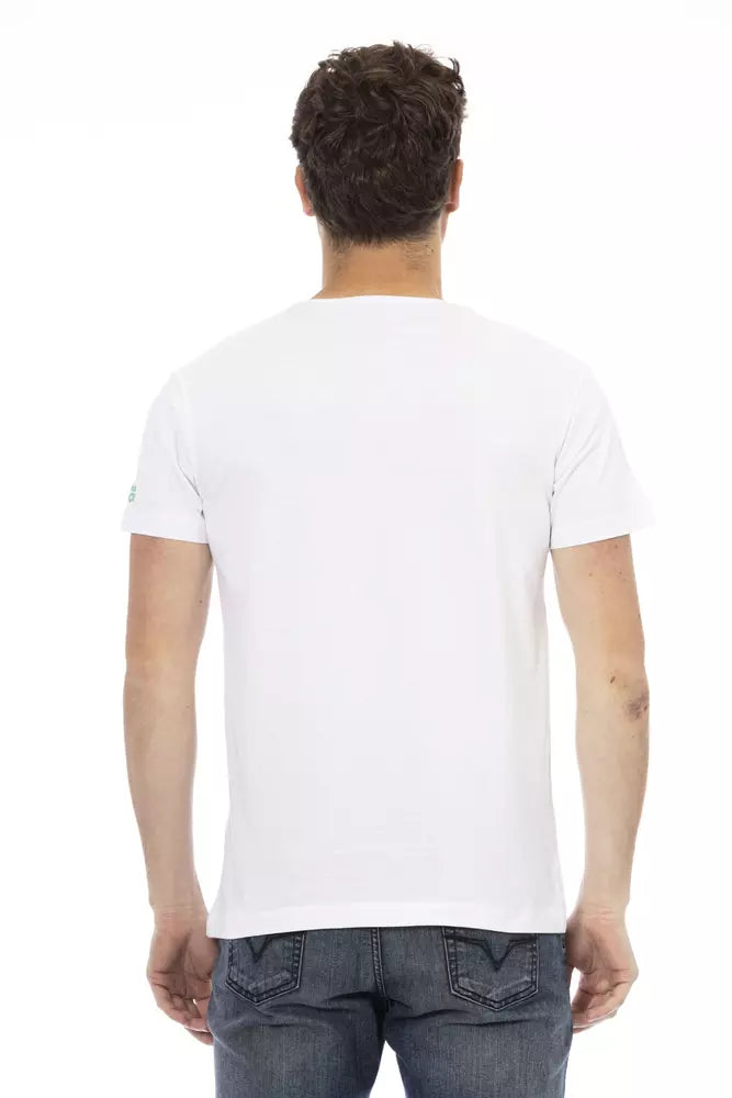 Trussardi Action T-shirt élégant en coton mélangé blanc