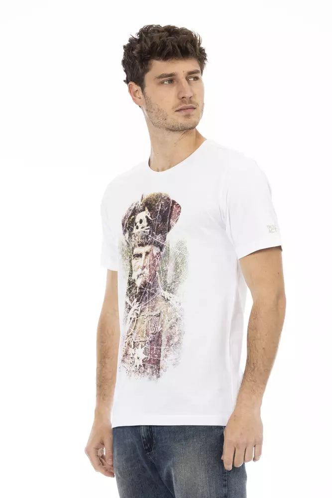 Trussardi Action White Cotton Men T-Shirt