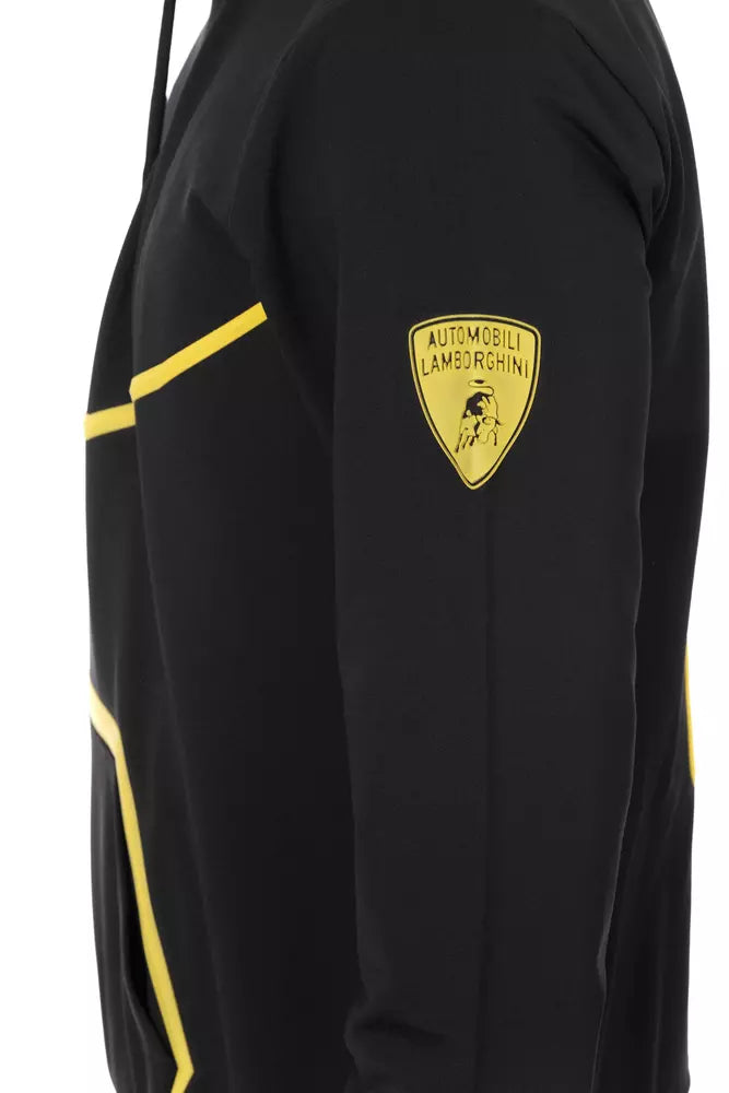 Automobili Lamborghini Black Polyester Men Sweatshirt