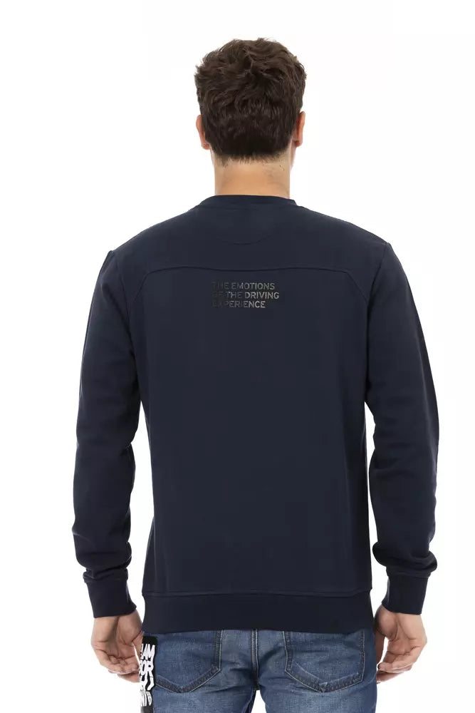 Automobili Lamborghini Sleek Shield Emblem Sweat-shirt à col rond bleu