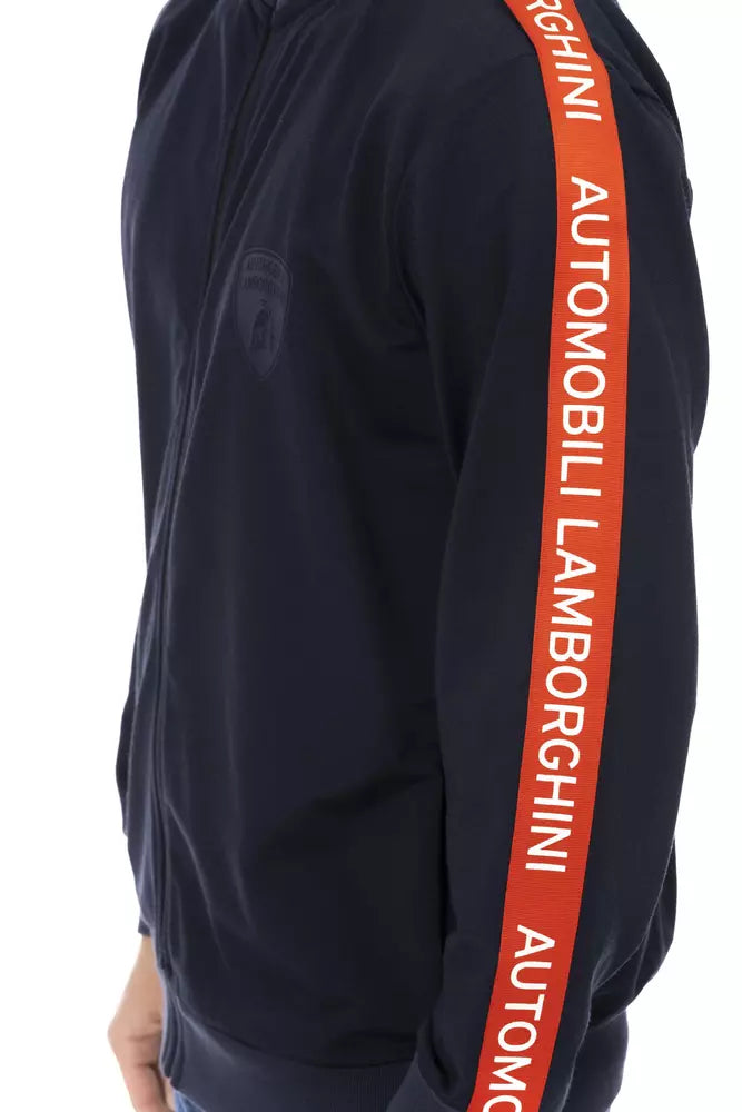 Automobili Lamborghini - Sweat-shirt élégant zippé avec détails emblématiques sur les manches