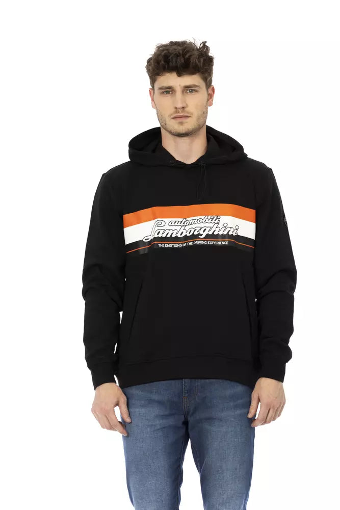 Automobili Lamborghini - Sweat à capuche élégant en coton avec logo emblématique sur la manche