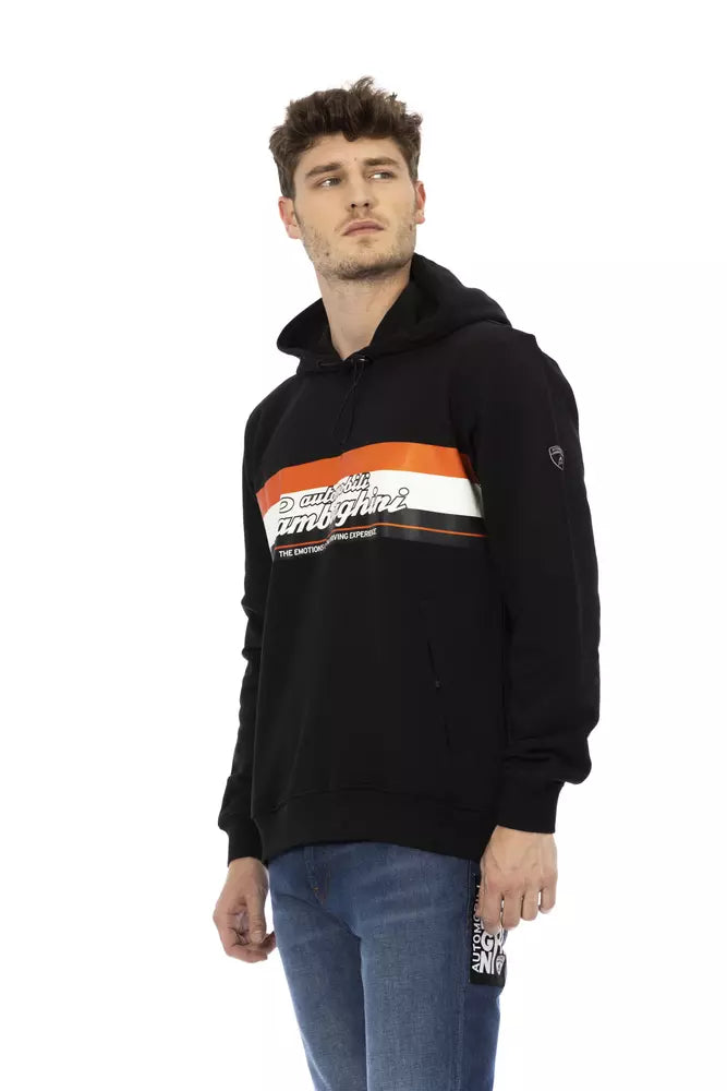 Automobili Lamborghini Black Cotton Men Hoodie