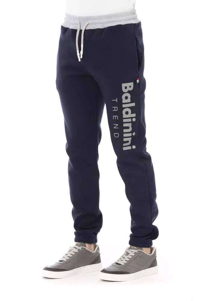 Baldinini Trend Blue Cotton Men Sport Pant