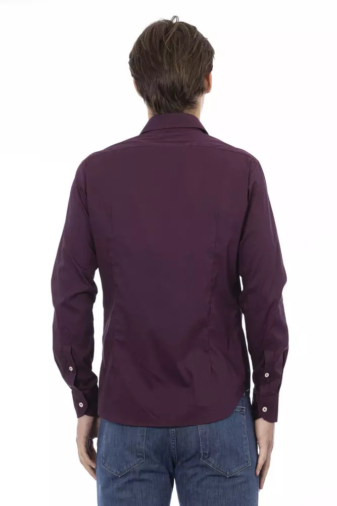 Chemise Homme Baldinini Trend Chic Bordeaux Coupe Slim