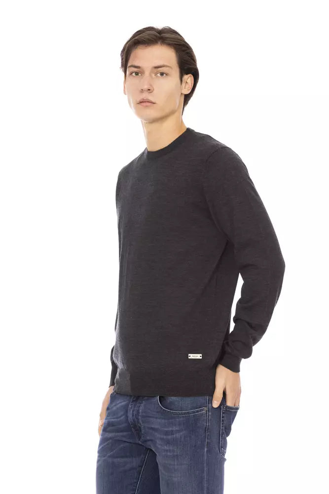 Baldinini Trend Gray Fabric Men Sweater