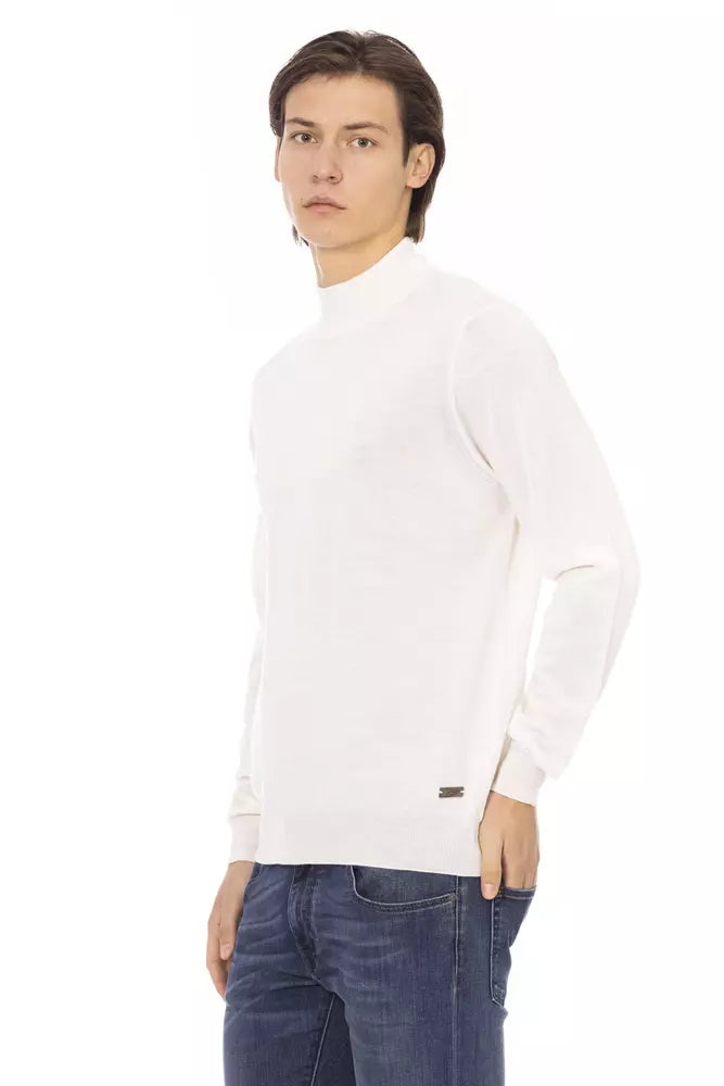 Baldinini Trend élégant pull à col roulé blanc