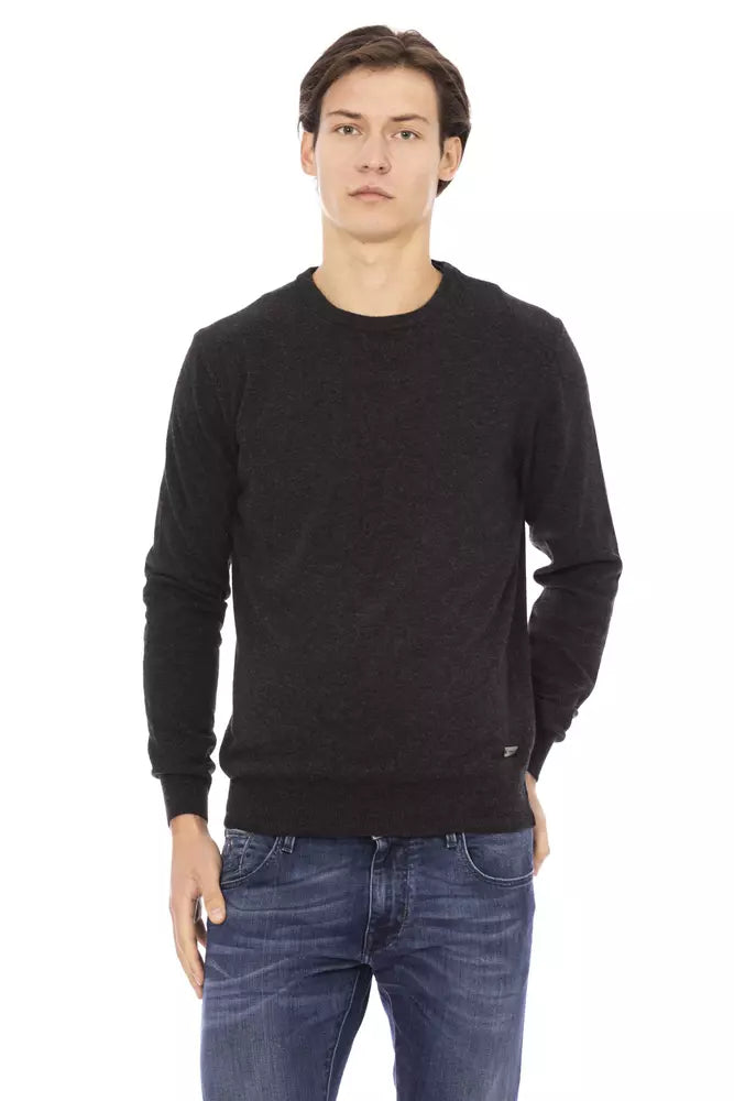 Baldinini Trend Elegant Crewneck Monogram Sweater