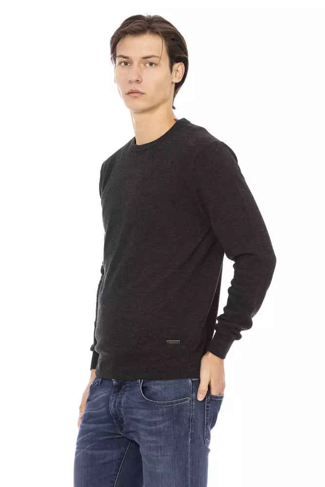 Baldinini Trend Black Wool Men Sweater