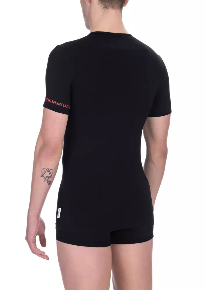 Bikkembergs - Lot de deux t-shirts élégants à col rond en noir