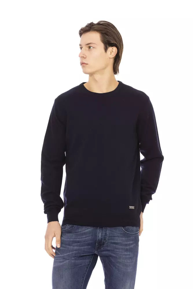 Baldinini Trend Chic Crewneck Bleu Déclaration Pull