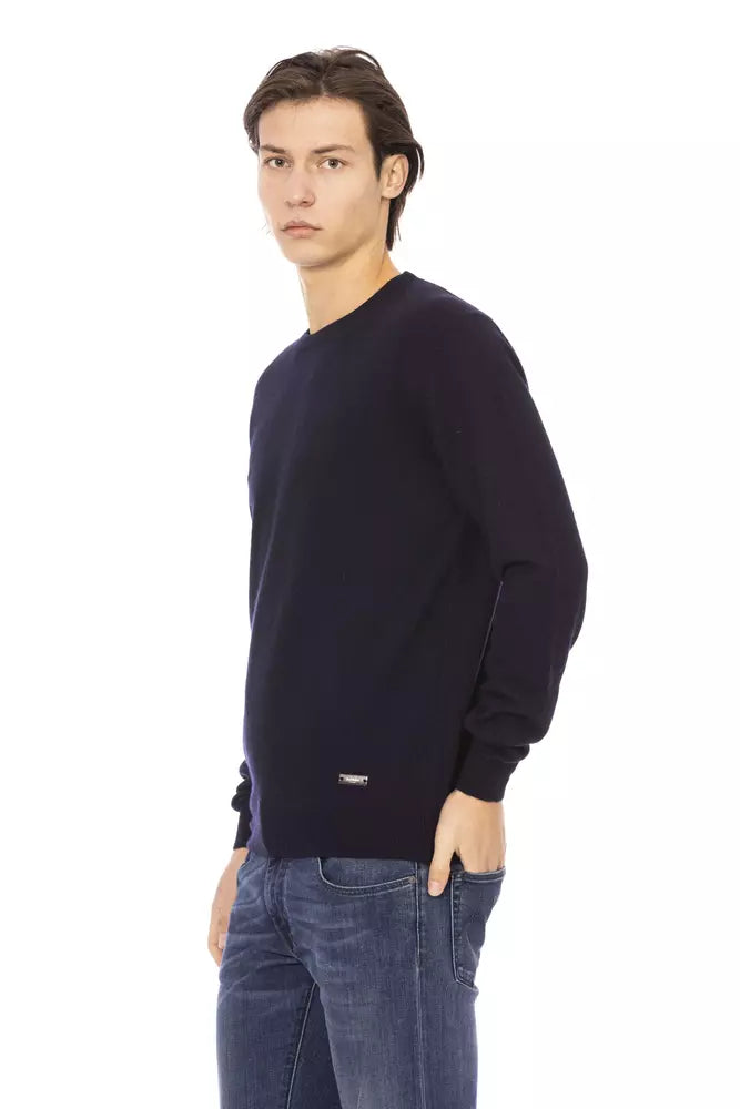 Baldinini Trend Chic Crewneck Bleu Déclaration Pull