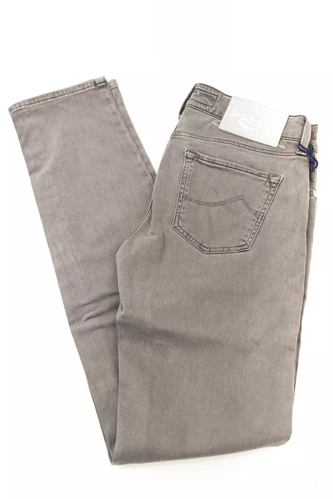 Jacob Cohen Chic Vintage-Inspired Gray 5-Pocket Jeans