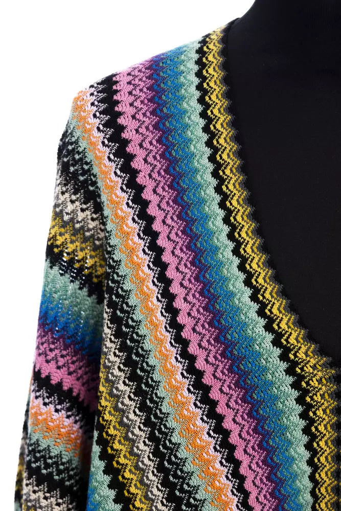 Poncho à franges fantaisie géométrique Missoni