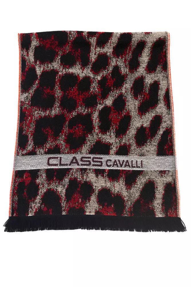 Cavalli Class Bordeaux Animalier Fantasy Logo Foulard