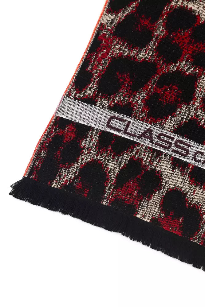 Cavalli Class Bordeaux Animalier Fantasy Logo Foulard